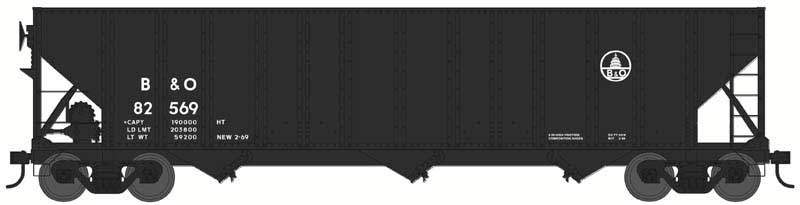 PREORDER Bowser HO 44006 100 Ton Hopper, Baltimore & Ohio H43 #82582