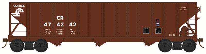 PREORDER Bowser HO 44014 100 Ton Hopper, Conrail H43A #474751