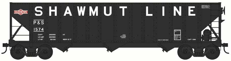 PREORDER Bowser HO 44043 100 Ton Hopper, Pittsburg & Shawmut #1558