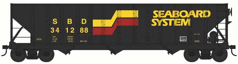 PREORDER Bowser HO 44053 100 Ton Hopper, Seaboard System #341275