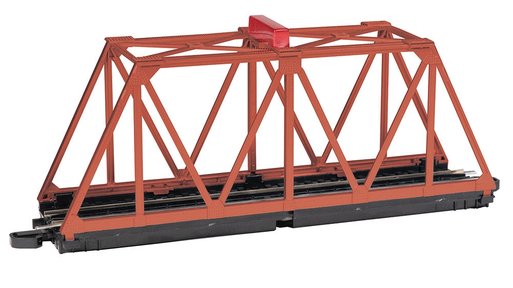 Bachmann HO 44479 Truss Bridge with Blinking Light Ns Rails, Oxide Red