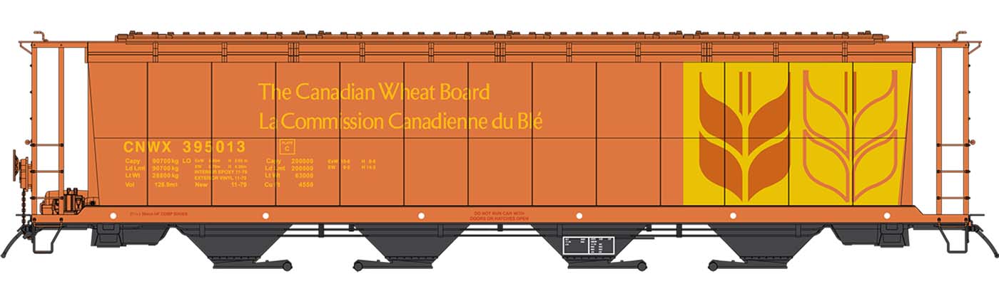 PREORDER Intermountain N 65116 NSC 59' 4550 Cubic Foot Cylindrical Hopper with Trough Hatch, Canadian National Wheat Board