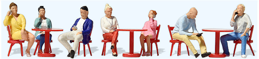 PREORDER Preiser HO 10807 Cafe Figure Set