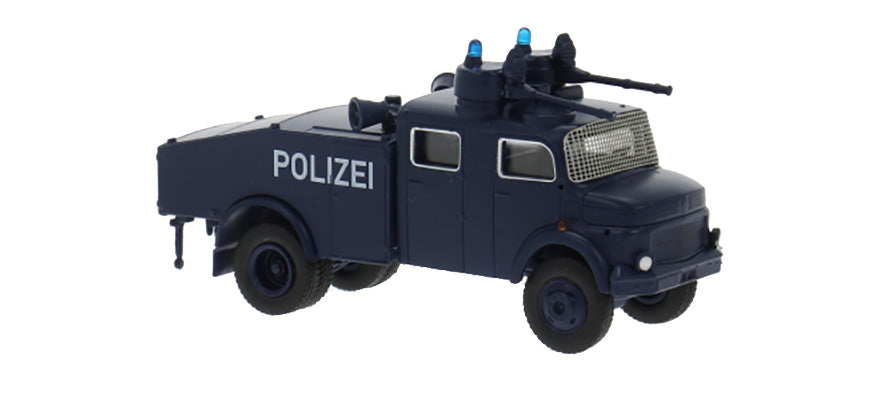 Brekina HO 47181 Mercedes-Benz LA 1113 Wasserwerfer 4000L with Water Cannon, Berlin German Police