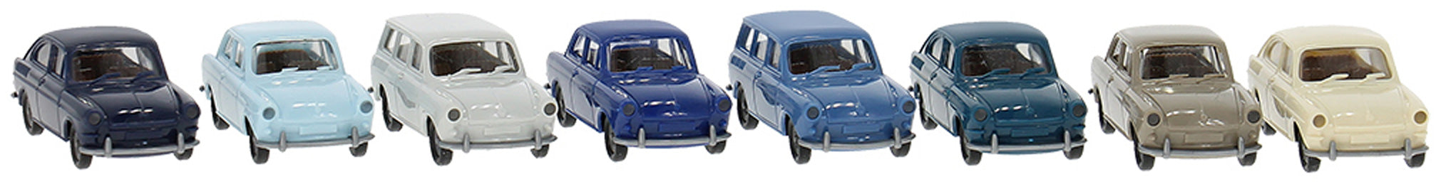 PREORDER Brekina HO 99306 Volkswagen Type 3 Set, Mixed Body Styles Various Colors (8-Pack)