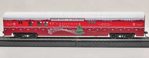 Con-Cor HO 7011 Smooth-Side Baggage-RPO 2022 Christmas Car, North Pole & Southern