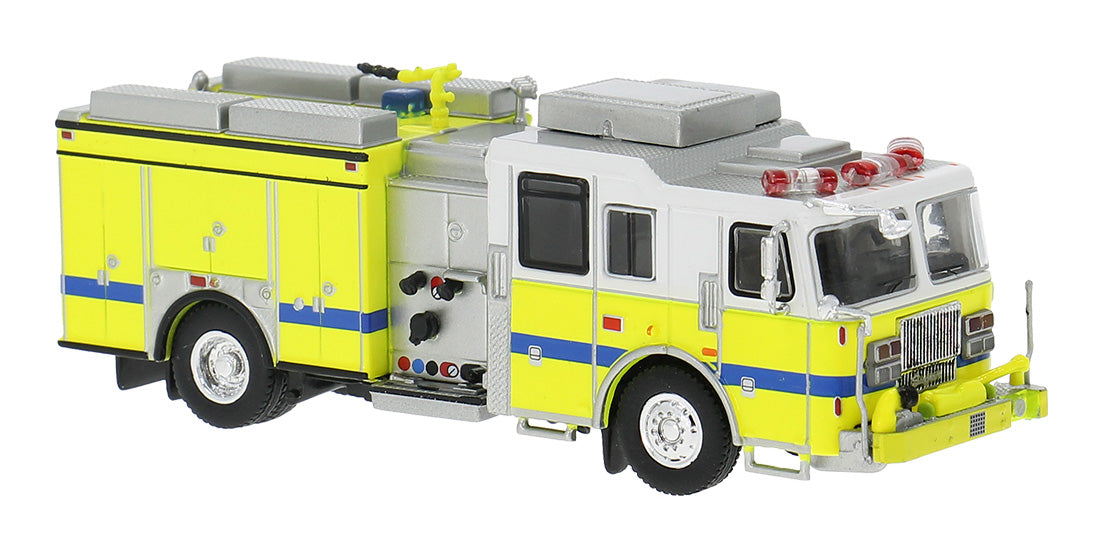 PREORDER Brekina HO PCX870847 2013 Seagrave Attacker Fire Truck, Yellow Unlettered