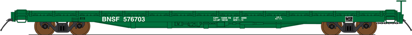 PREORDER Intermountain HO 46426 60' Wood-Deck Flatcar, Burlington Northern Santa Fe