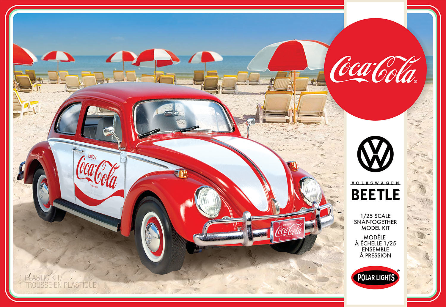 Polar Lights POL960M Volkswagen Beetle Snap (Coca-Cola) 1:24 Scale Model Kit