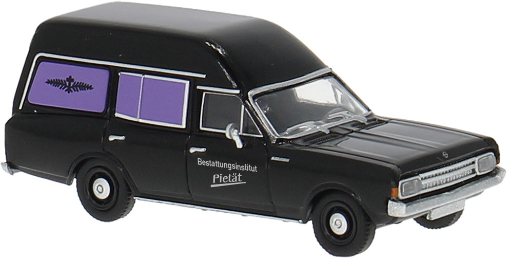 PREORDER Brekina HO 20676 Opel Rekord C KTW Ambulance, Pietat Hearse