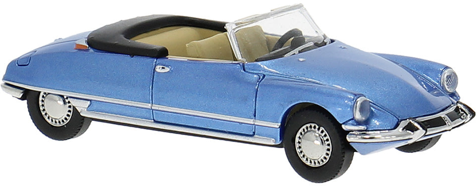 PREORDER Brekina HO 14235 1960s Citroen DS Chapron Convertible with Top Down, Blue