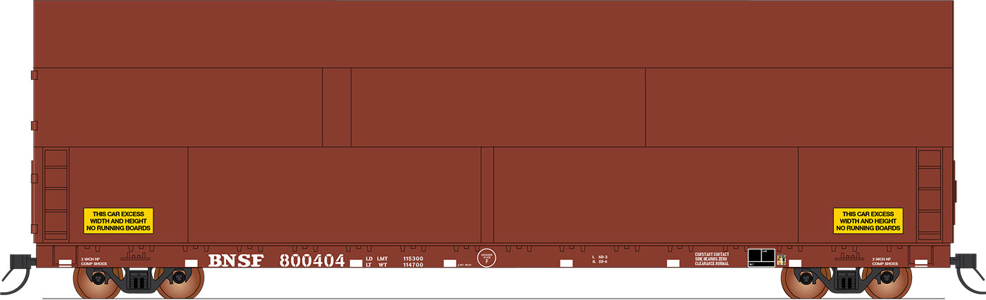 PREORDER Intermountain N 6700002 Sky Box Aerospace Flatcar with Cover, Burlington Northern Santa Fe