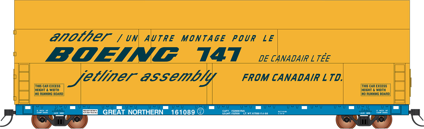 PREORDER Intermountain N 6700003 Sky Box Aerospace Flatcar with Cover, Great Northern