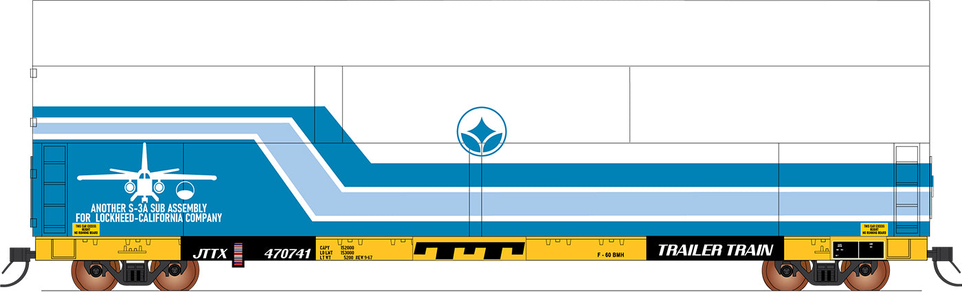 PREORDER Intermountain N 6700006 Sky Box Aerospace Flatcar with Cover, TTX JTTX