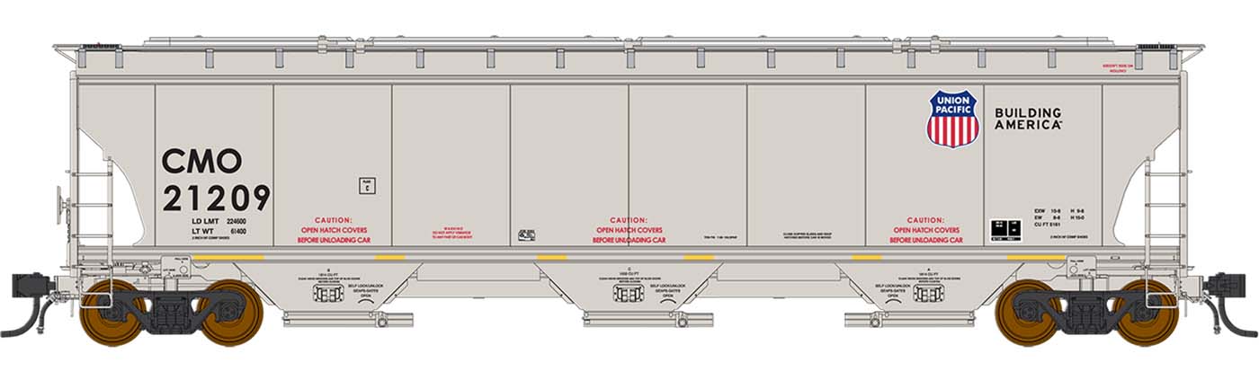 Intermountain HO 472135 Trinity 5161 Covered Hopper, Union Pacific