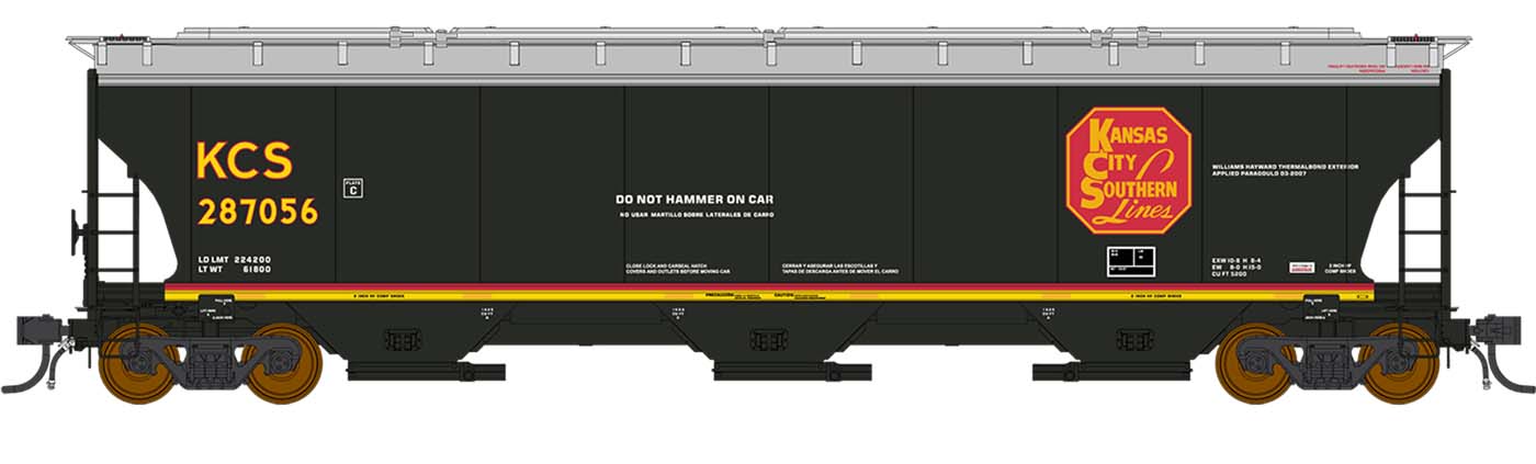Intermountain HO 472137 Trinity 5161 Covered Hopper, Kansas City Southern