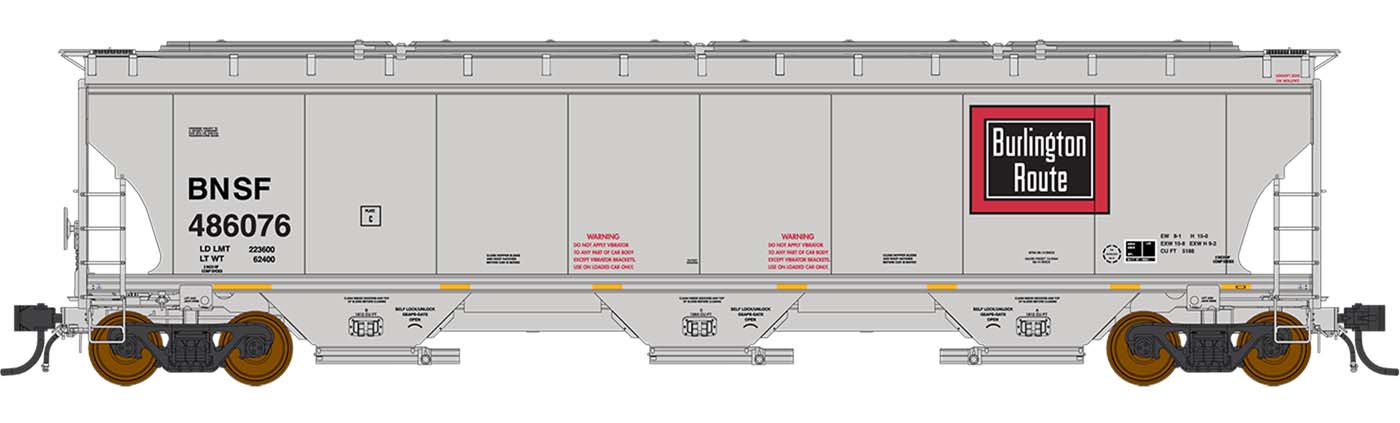 Intermountain HO 472149 Trinity 5161 Covered Hopper, Burlington Route