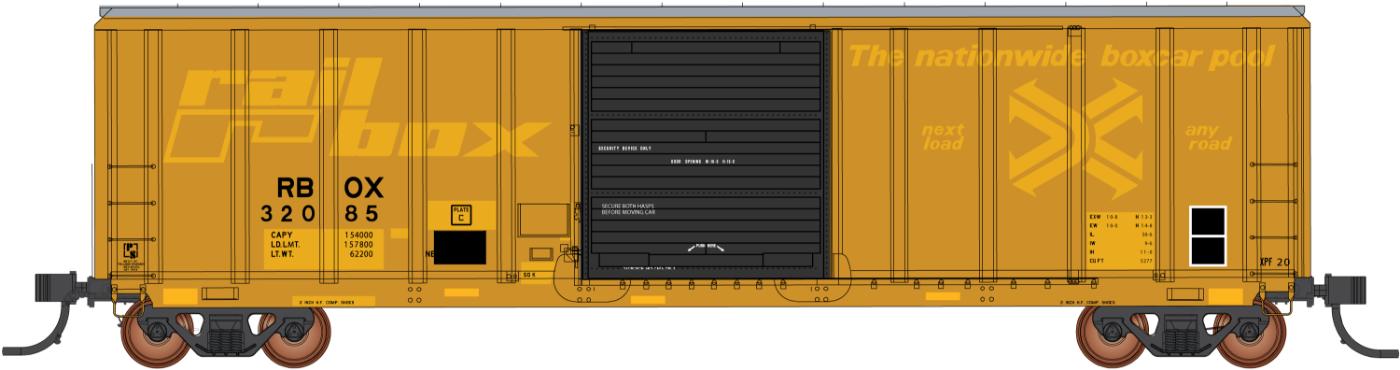 PREORDER Intermountain N 67526-01 PS 5277 50' Box Car, Railbox Faded & Patched #32013