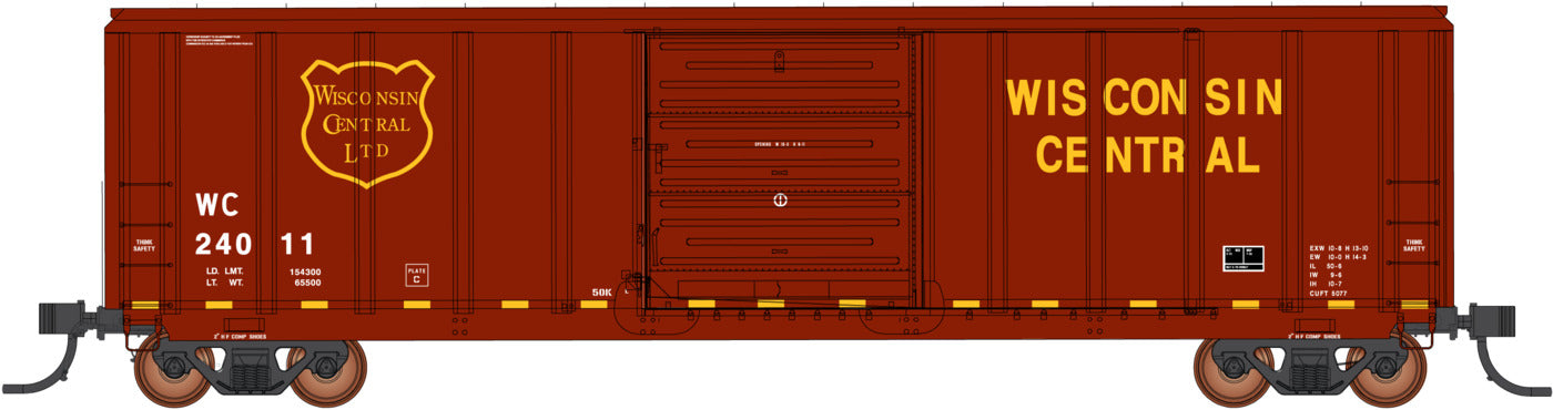 PREORDER Intermountain HO 47527-01 PS 5277 50' Box Car, Wisconsin Central #24011