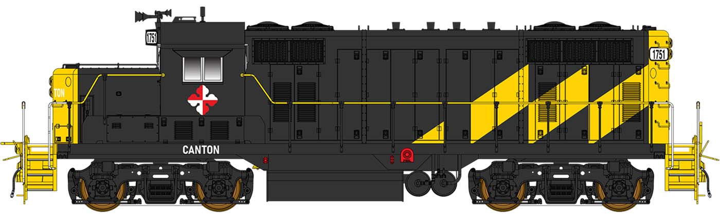 PREORDER Intermountain HO 49844S GP16 Locomotive, Canton Steel (DCC & Sound Equipped)