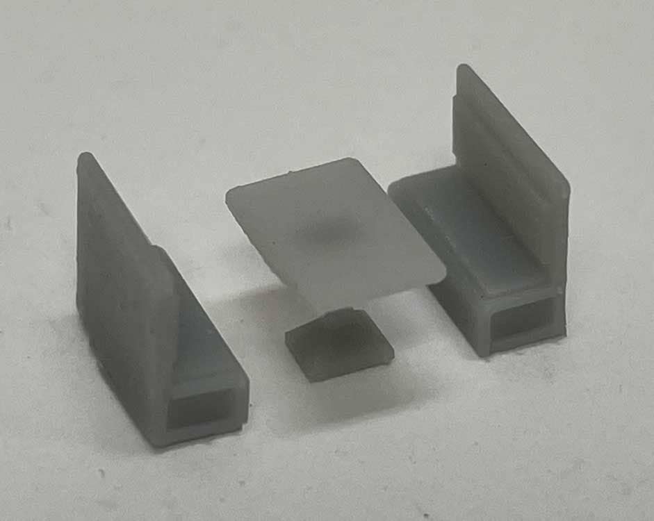 Phoenix Precision Models N 30641 4' Booth & Table Set 3D Printed Kit, Unpainted