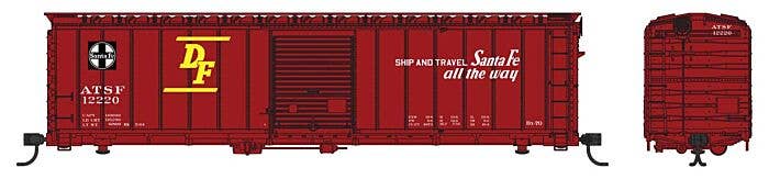 Walthers Mainline HO 910-46501 50' AAR Single Door Boxcar, Atchison Topeka & Santa Fe #12223