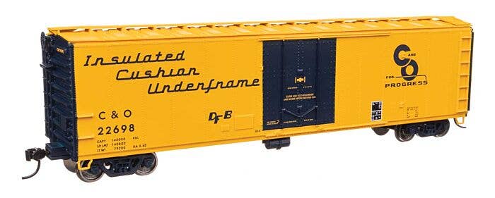Walthers Mainline HO 2853 50' PC&F Insulated Boxcar, Chesapeake & Ohio #22698