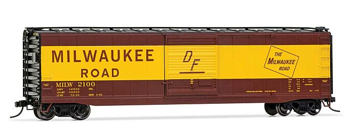 Rivarossi by Hornby HO HR6584C 50' Sliding-Door Boxcar with Roofwalk, Milwaukee #2118