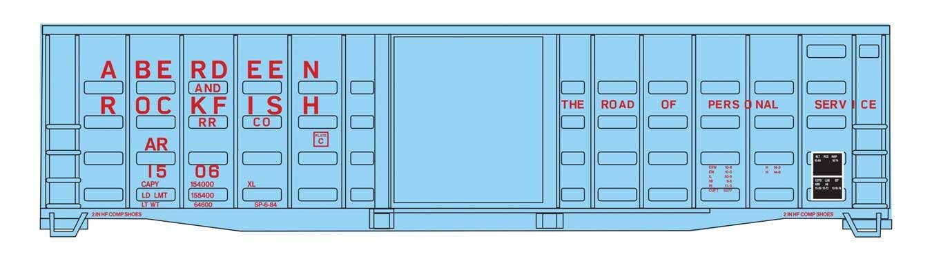 PREORDER Walthers Mainline HO 910-46701 50' Waffle Side Boxcar, Aberdeen & Rockfish #1506