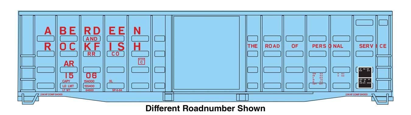 Walthers Mainline HO 910-46703 50' Waffle Side Boxcar, Aberdeen & Rockfish #1534