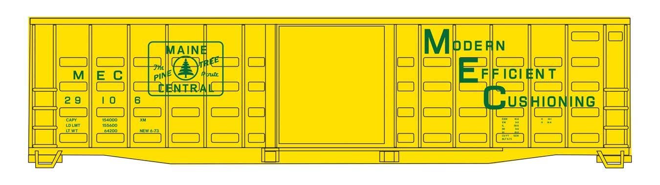 PREORDER Walthers Mainline HO 910-46713 50' Waffle Side Boxcar, Maine Central #29106