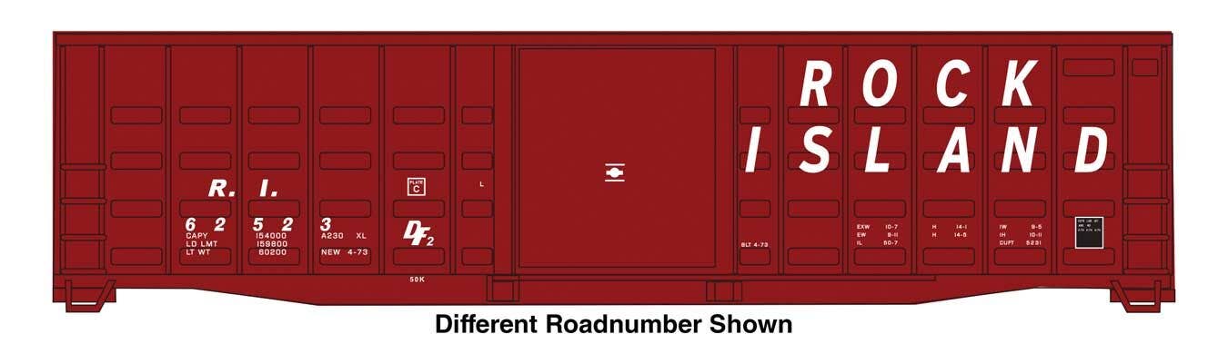 PREORDER Walthers Mainline HO 910-46717 50' Waffle Side Boxcar, Rock Island #62729