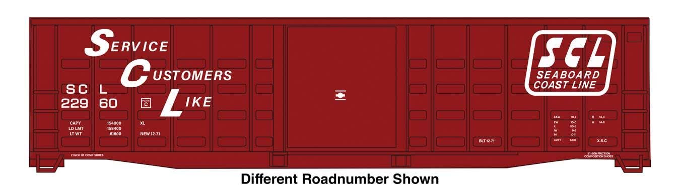 PREORDER Walthers Mainline HO 910-46720 50' Waffle Side Boxcar, Seaboard Coast Line #23246
