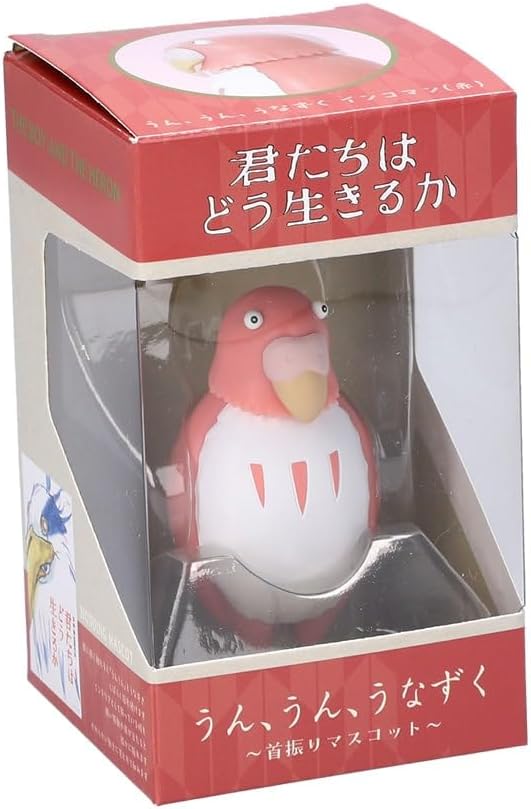 Ensky UN-01 Yes Nod Tilting Figure The Parakeet (Red) "The Boy and The Heron"