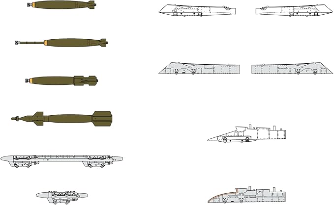 FineMolds 1/72 US Aircraft Bomb Set (60s)