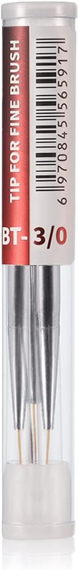 DSPIAE 3/0 Fine Brush Tips 3/0 3PCS
