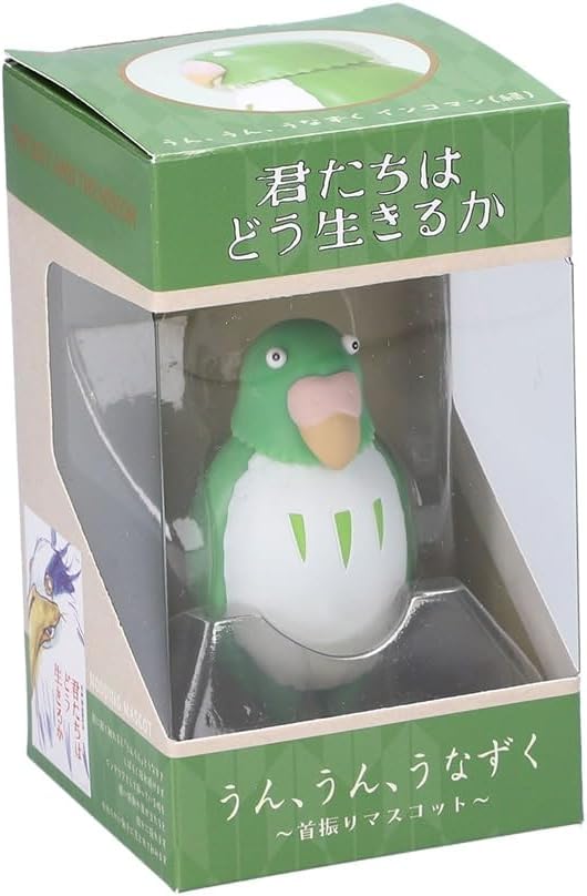 Ensky UN-04 Yes Nod Tilting Figure The Parakeet (Green "The Boy and The Heron"