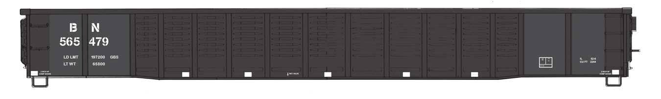 PREORDER Walthers Mainline HO 910-6075 53' Corrugated-Side Gondola, Burlington Northern #565479