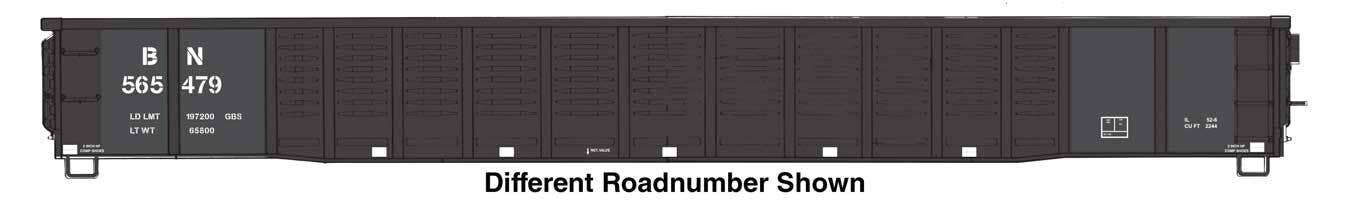 PREORDER Walthers Mainline HO 910-6076 53' Corrugated-Side Gondola, Burlington Northern #565504