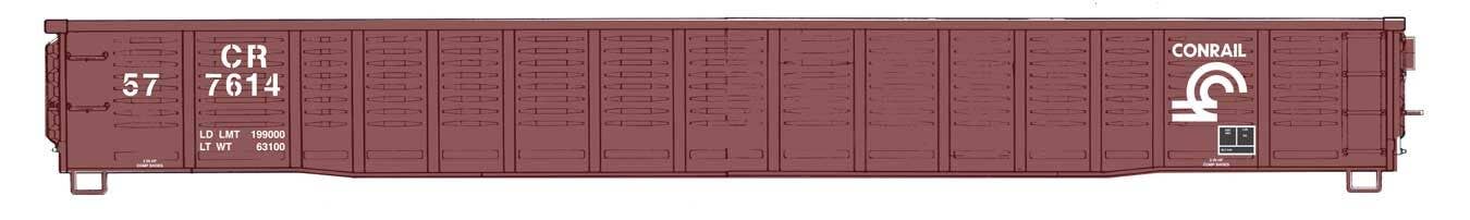 PREORDER Walthers Mainline HO 910-6077 53' Corrugated-Side Gondola, Conrail #577614