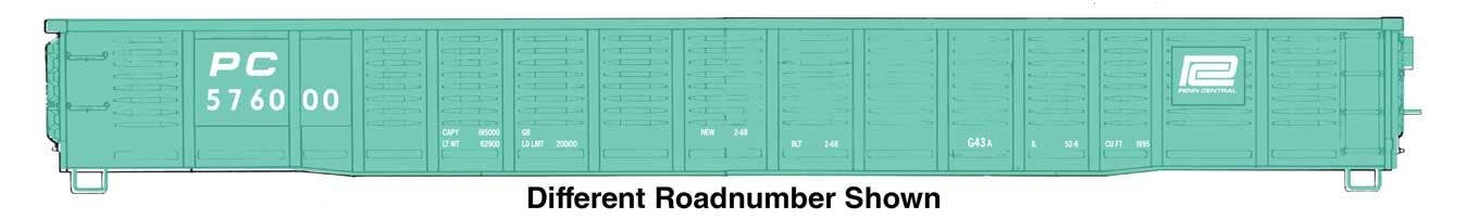 PREORDER Walthers Mainline HO 910-6088 53' Corrugated-Side Gondola, Penn Central #576108