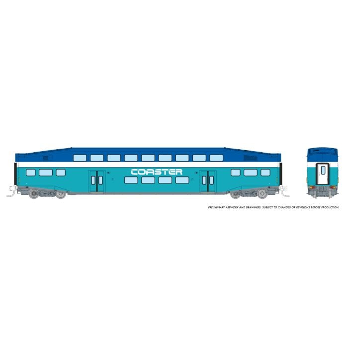 PREORDER Rapido N 546012A Bilevel Commuter Coach, Coaster Set