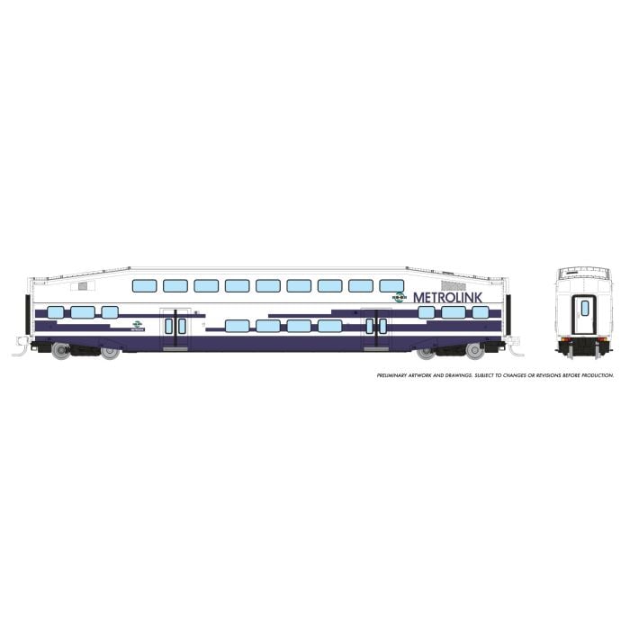 PREORDER Rapido N 546021A Bilevel Commuter Coach, Metrolink