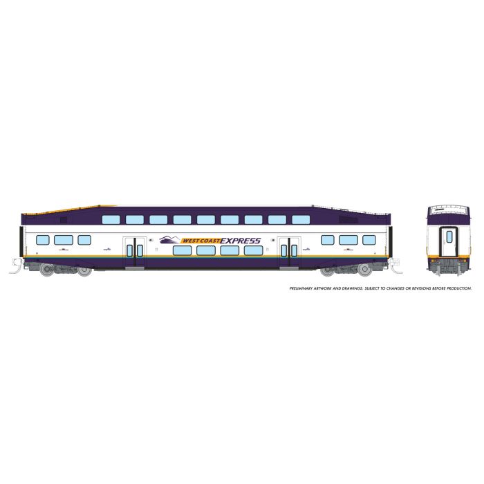 PREORDER Rapido N 546033A Bilevel Commuter Coach, West Coast Express Single Coach