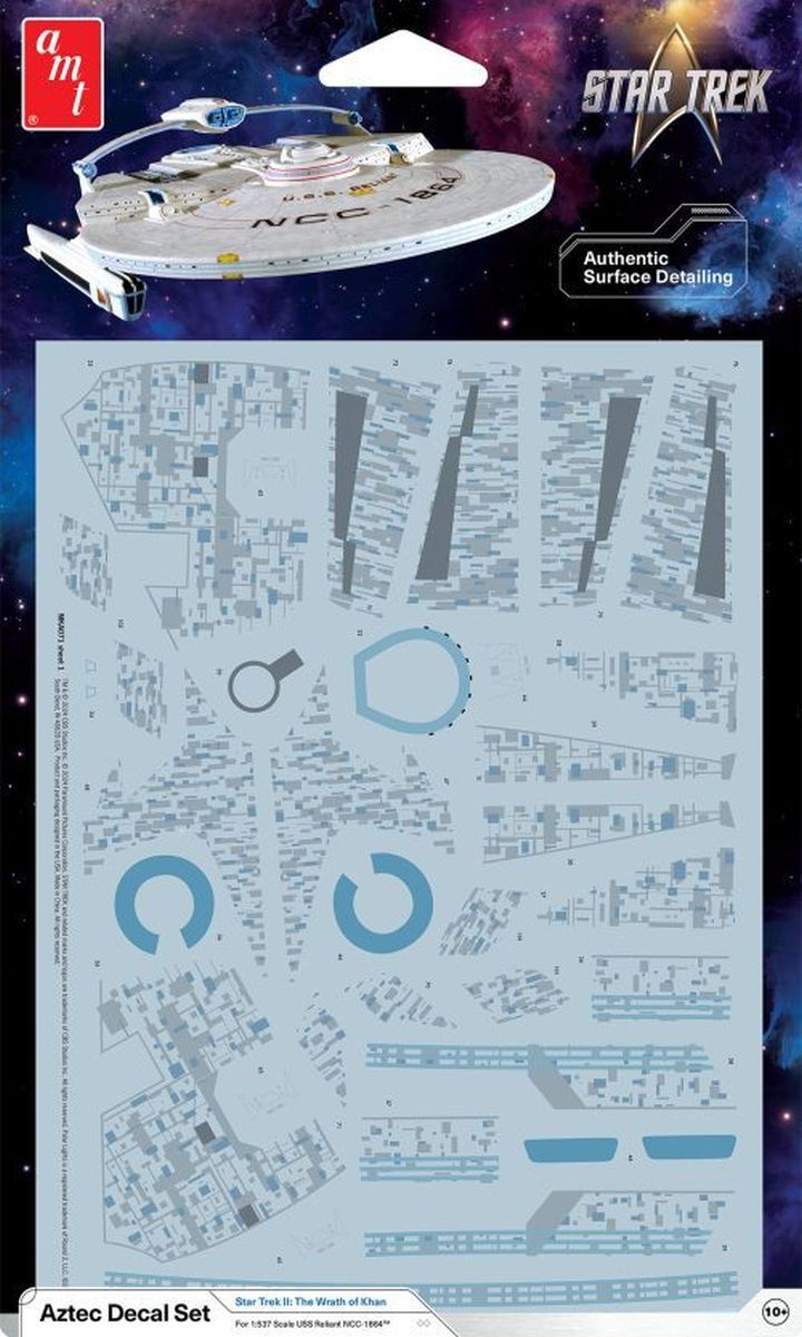 Polar Lights 071 Star Trek: Wrath of Khan U.S.S. Reliant Aztec Decal Set Skil