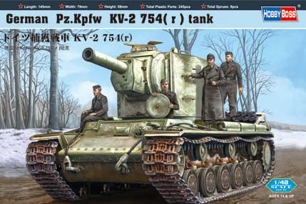 Hobby Boss 1/48 German Pz.Kpfw KV-2 754(r) tank