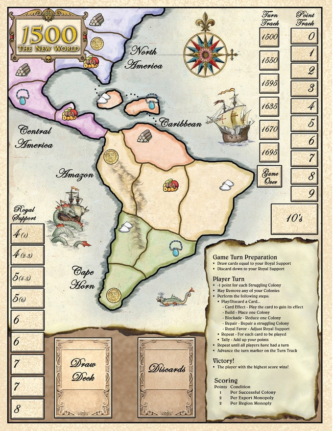 1500 - The New World: Neoprene Roll Up Game Mat