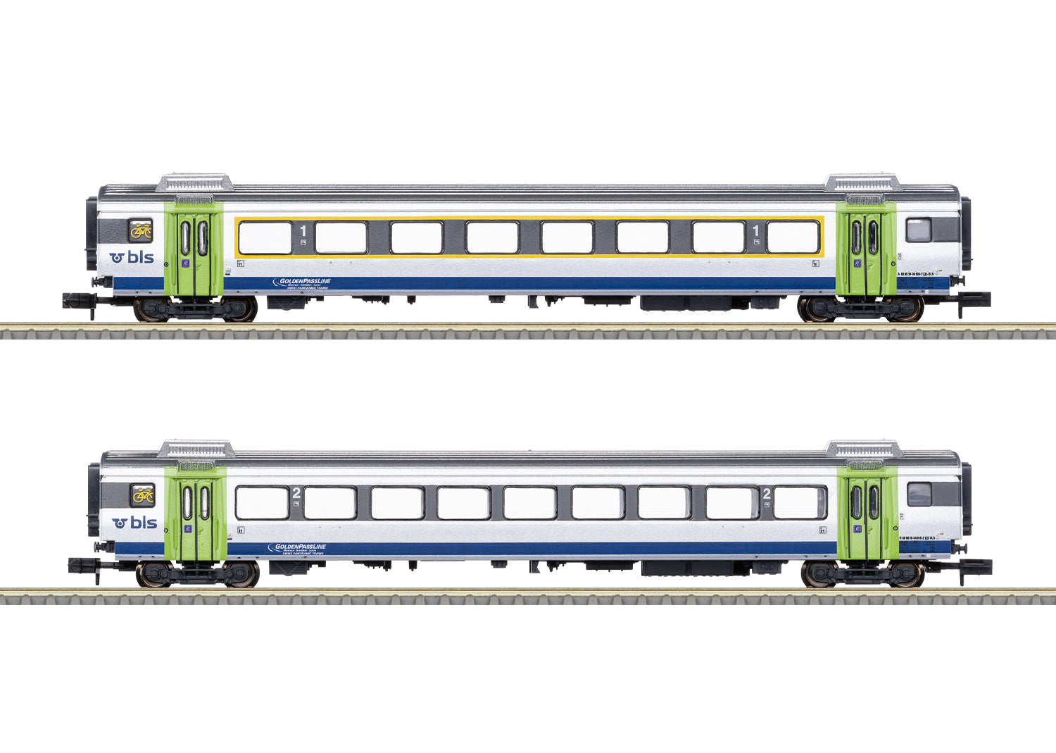 PREORDER Minitrix N 18294 Golden Pass EW III Type A & B Add-On, Bern-Lotschberg-Simplon (2-Pack)