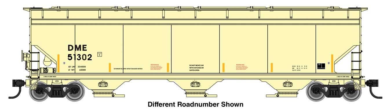 PREORDER Walthers Mainline HO 910-7751 60' NSC 5150 3-Bay Covered Hopper, Dakota, Minnesota & Eastern #51373