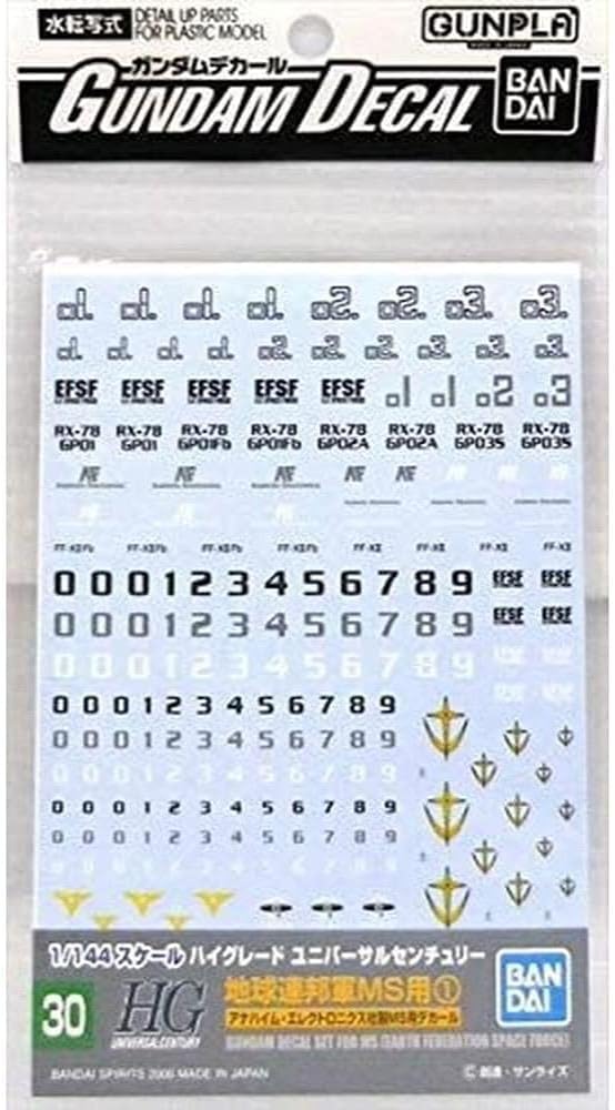 Bandai 2566007 HGUC GD30 EARTH FED 1 6PK